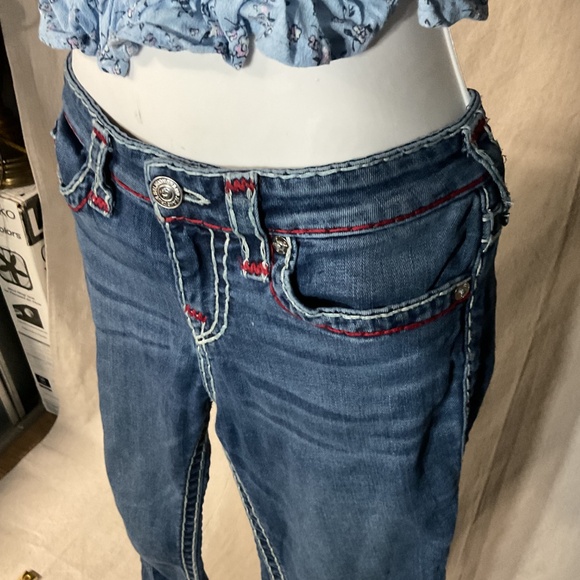 True Religion Dark Blue Jeans with Design - Picture 5 of 9